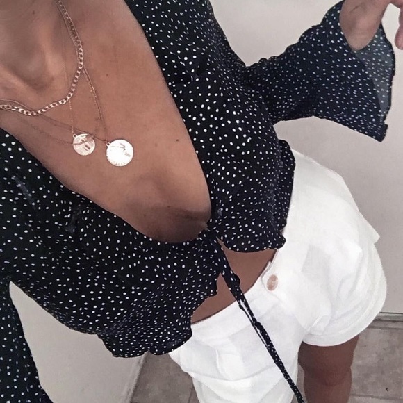 LAST 1️⃣ Polka Dot Tie Front Top - Picture 2 of 4